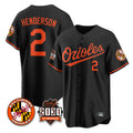 Silnrao B.Orioles #2 Gunnar Henderson Player Black 30th Anniversary of 2131 Home Game Stitched Jerseys