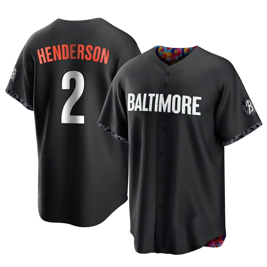 Silnrao B.Orioles #2 Gunnar Henderson Player Black City Connect Home Game Stitched Jerseys