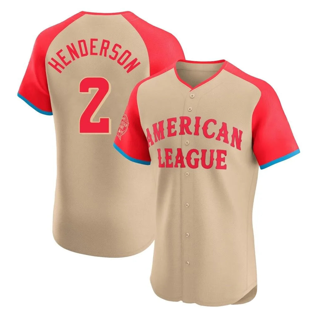 Silnrao B.Orioles #2 Gunnar Henderson Player Cream American League All-Star Limited Elite Home Game Stitched Jerseys