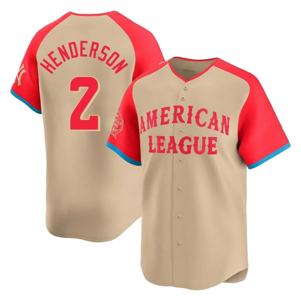 Silnrao B.Orioles #2 Gunnar Henderson Player Cream American League All-Star Limited Home Game Stitched Jerseys