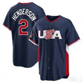 Silnrao B.Orioles #2 Gunnar Henderson Player Navy USA 2026 World Classic Home Game Stitched Jerseys