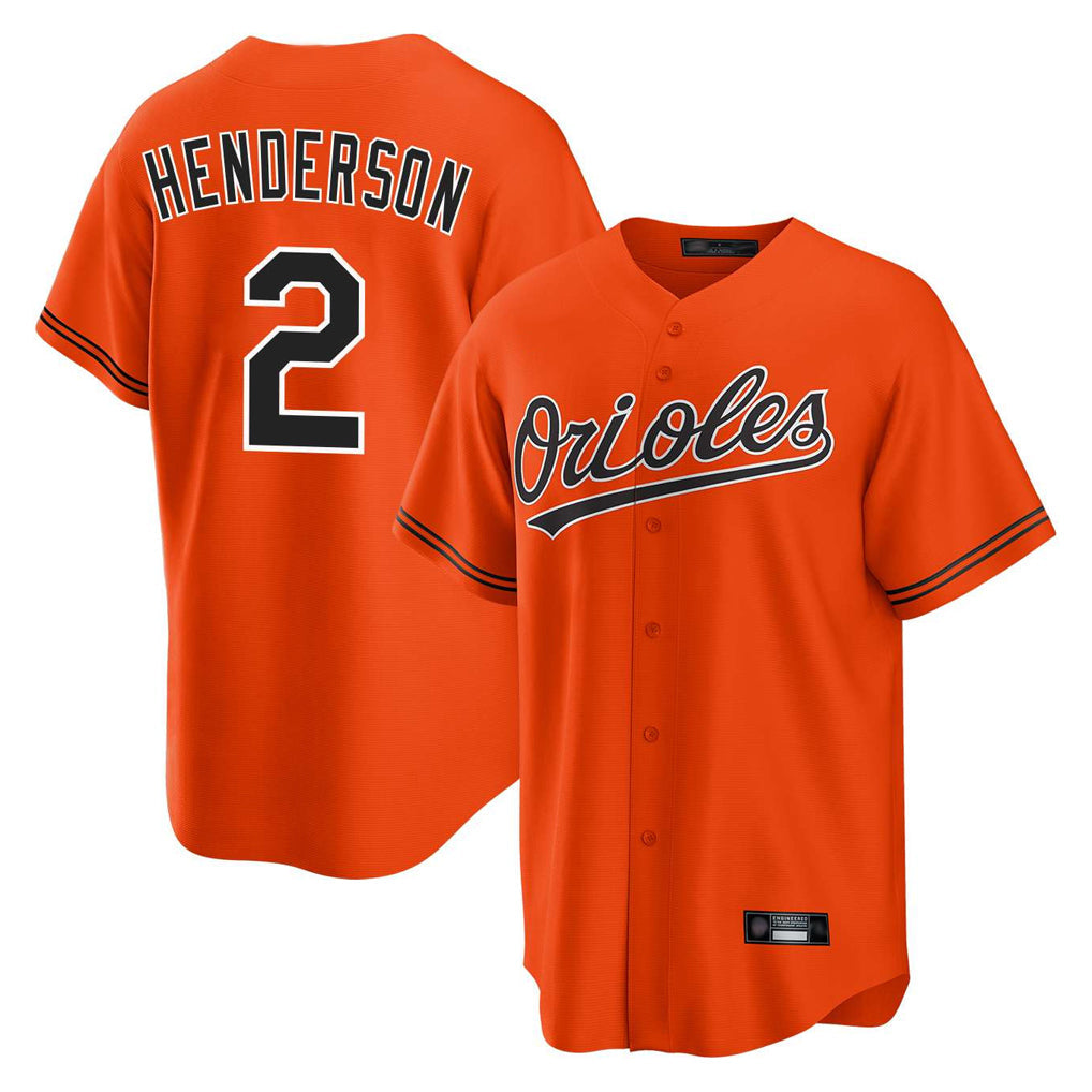 Silnrao B.Orioles #2 Gunnar Henderson Player Orange Home Game Stitched Jerseys