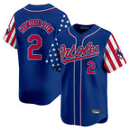 Silnrao B.Orioles #2 Gunnar Henderson Player Royal Independence Day Vapor Premier Limited Home Game Stitched Jerseys