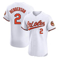 Silnrao B.Orioles #2 Gunnar Henderson Player White Limited Elite Home Game Stitched Jerseys