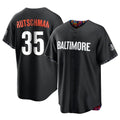 Silnrao B.Orioles #35 Adley Rutschman Player Black City Connect Home Game Stitched Jerseys