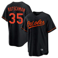 Silnrao B.Orioles #35 Adley Rutschman Player Black Home Game Stitched Jerseys