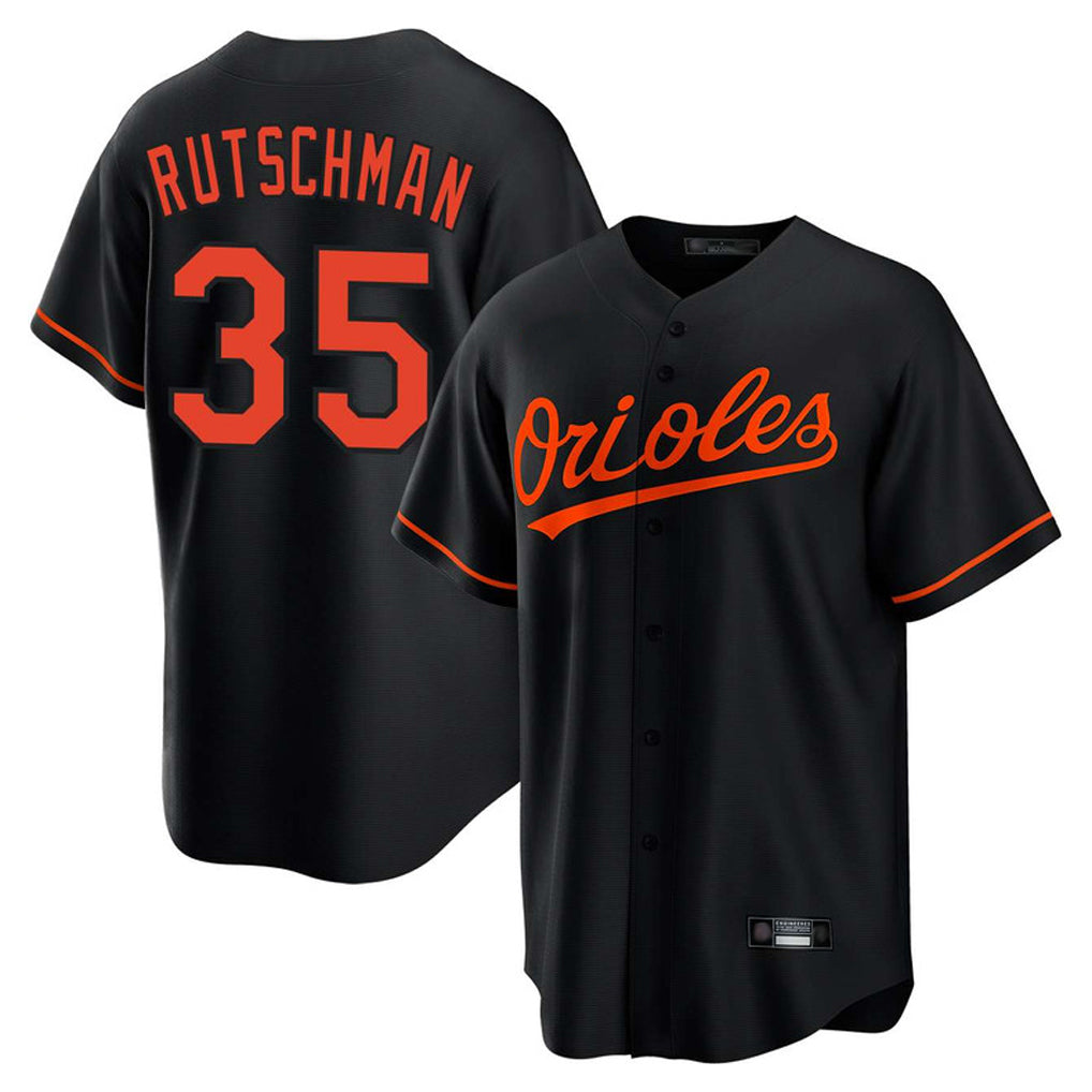Silnrao B.Orioles #35 Adley Rutschman Player Black Home Game Stitched Jerseys