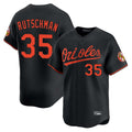 Silnrao B.Orioles #35 Adley Rutschman Player Black Limited Home Game Stitched Jerseys