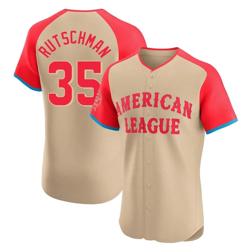 Silnrao B.Orioles #35 Adley Rutschman Player Cream American League All-Star Limited Elite Home Game Stitched Jerseys