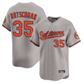Silnrao B.Orioles #35 Adley Rutschman Player Gray Home Game Stitched Jerseys