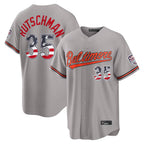 Silnrao B.Orioles #35 Adley Rutschman Player Gray Home Game Stitched Jerseys