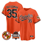 Silnrao B.Orioles #35 Adley Rutschman Player Gray Home Game Stitched Jerseys