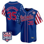 Silnrao B.Orioles #35 Adley Rutschman Player Royal USA 250 Independence Day Vapor Premier Limited Home Game Stitched Jerseys