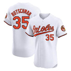 Silnrao B.Orioles #35 Adley Rutschman Player White Limited Elite Home Game Stitched Jerseys