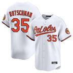 Silnrao B.Orioles #35 Adley Rutschman Player White Limited Home Game Stitched Jerseys