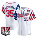 Silnrao B.Orioles #35 Adley Rutschman Player White USA 250 Independence Day Vapor Premier Limited Home Game Stitched Jerseys