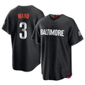 Silnrao B.Orioles #3 Taylor Ward Player Black City Connect Home Game Stitched Jerseys