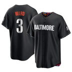 Silnrao B.Orioles #3 Taylor Ward Player Black City Connect Home Game Stitched Jerseys