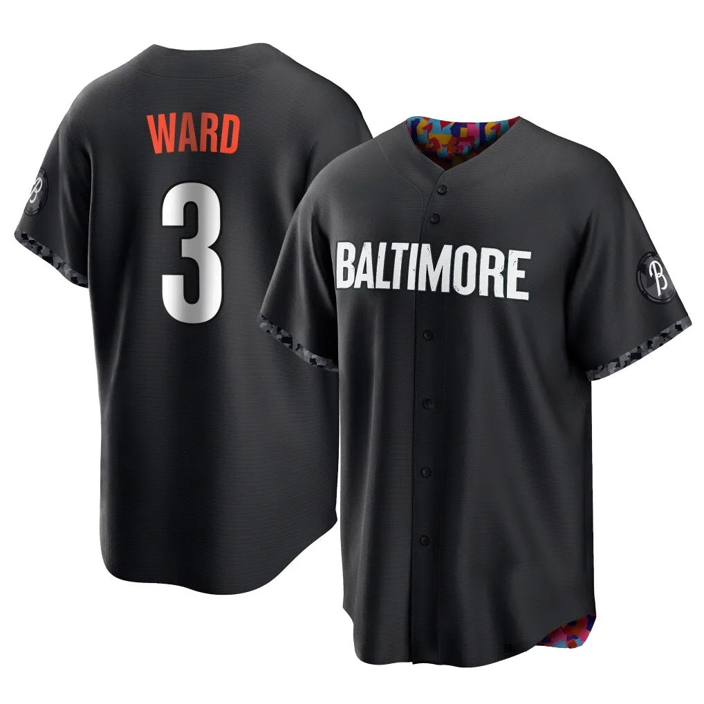 Silnrao B.Orioles #3 Taylor Ward Player Black City Connect Home Game Stitched Jerseys