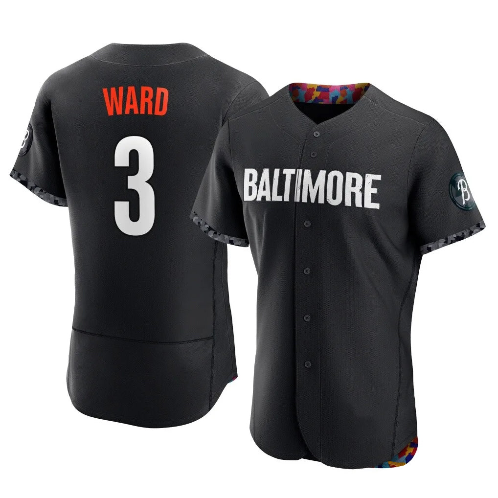 Silnrao B.Orioles #3 Taylor Ward Player Black City Connect Limited Elite Home Game Stitched Jerseys