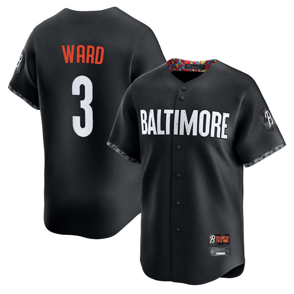 Silnrao B.Orioles #3 Taylor Ward Player Black City Connect Limited Home Game Stitched Jerseys