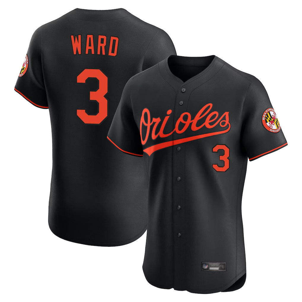Silnrao B.Orioles #3 Taylor Ward Player Black Limited Elite Home Game Stitched Jerseys