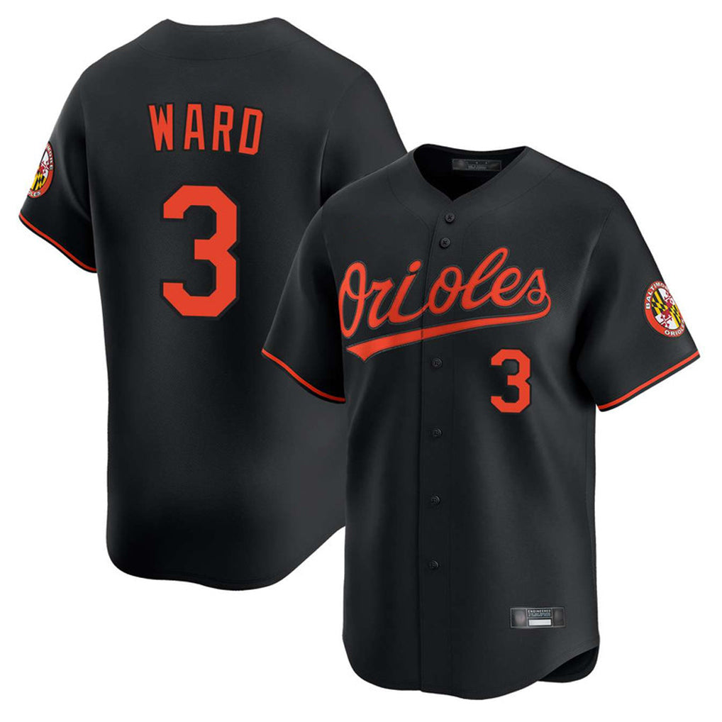 Silnrao B.Orioles #3 Taylor Ward Player Black Limited Home Game Stitched Jerseys