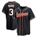 Silnrao B.Orioles #3 Taylor Ward Player Black Out Home Game Stitched Jerseys