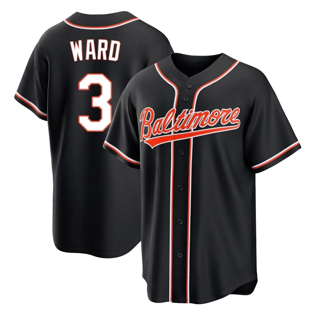 Silnrao B.Orioles #3 Taylor Ward Player Black Out Home Game Stitched Jerseys