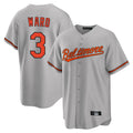 Silnrao B.Orioles #3 Taylor Ward Player Gray Home Game Stitched Jerseys