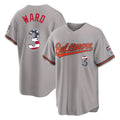 Silnrao B.Orioles #3 Taylor Ward Player Gray USA 250 Fourth of July Home Game Stitched Jerseys