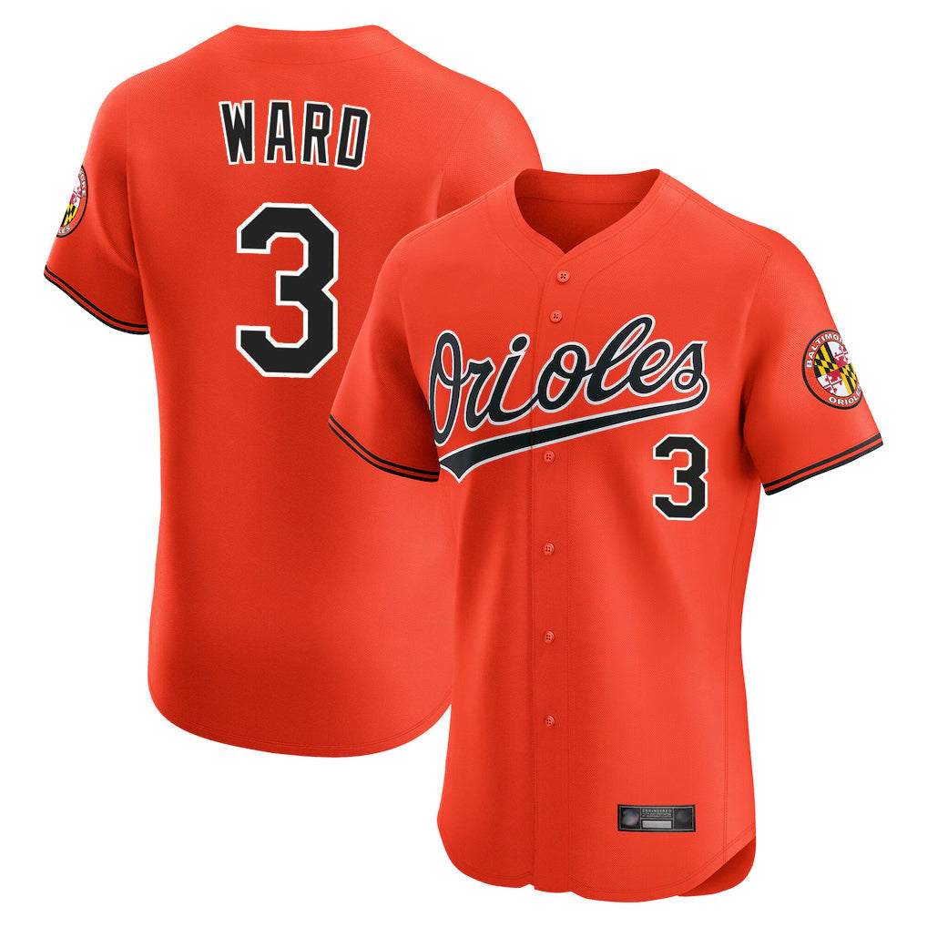 Silnrao B.Orioles #3 Taylor Ward Player Orange Limited Elite Home Game Stitched Jerseys