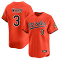 Silnrao B.Orioles #3 Taylor Ward Player Orange Limited Home Game Stitched Jerseys