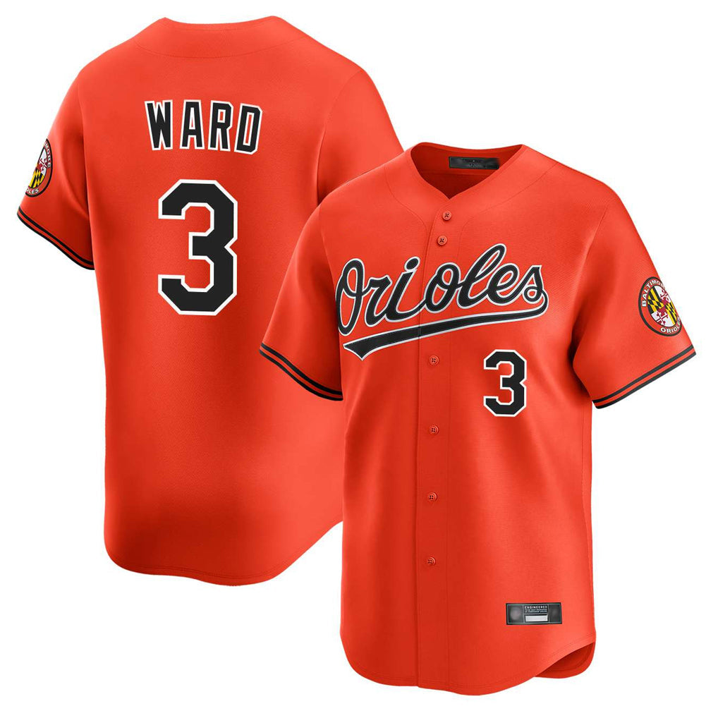 Silnrao B.Orioles #3 Taylor Ward Player Orange Limited Home Game Stitched Jerseys