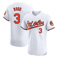 Silnrao B.Orioles #3 Taylor Ward Player White Limited Elite Home Game Stitched Jerseys
