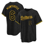 Silnrao B.Orioles #6 Ryan Mountcastle Player Black Snake Skin City Home Game Stitched Jerseys