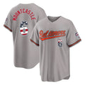 Silnrao B.Orioles #6 Ryan Mountcastle Player Gray USA 250 Fourth of July Home Game Stitched Jerseys