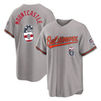 Silnrao B.Orioles #6 Ryan Mountcastle Player Gray USA 250 Fourth of July Home Game Stitched Jerseys