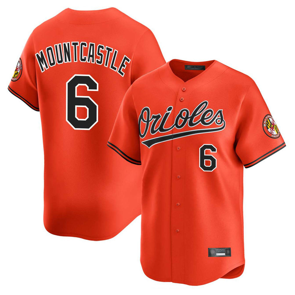 Silnrao B.Orioles #6 Ryan Mountcastle Player Orange Limited Home Game Stitched Jerseys