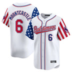 Silnrao B.Orioles #6 Ryan Mountcastle Player White Independence Day Vapor Premier Limited Home Game Stitched Jerseys