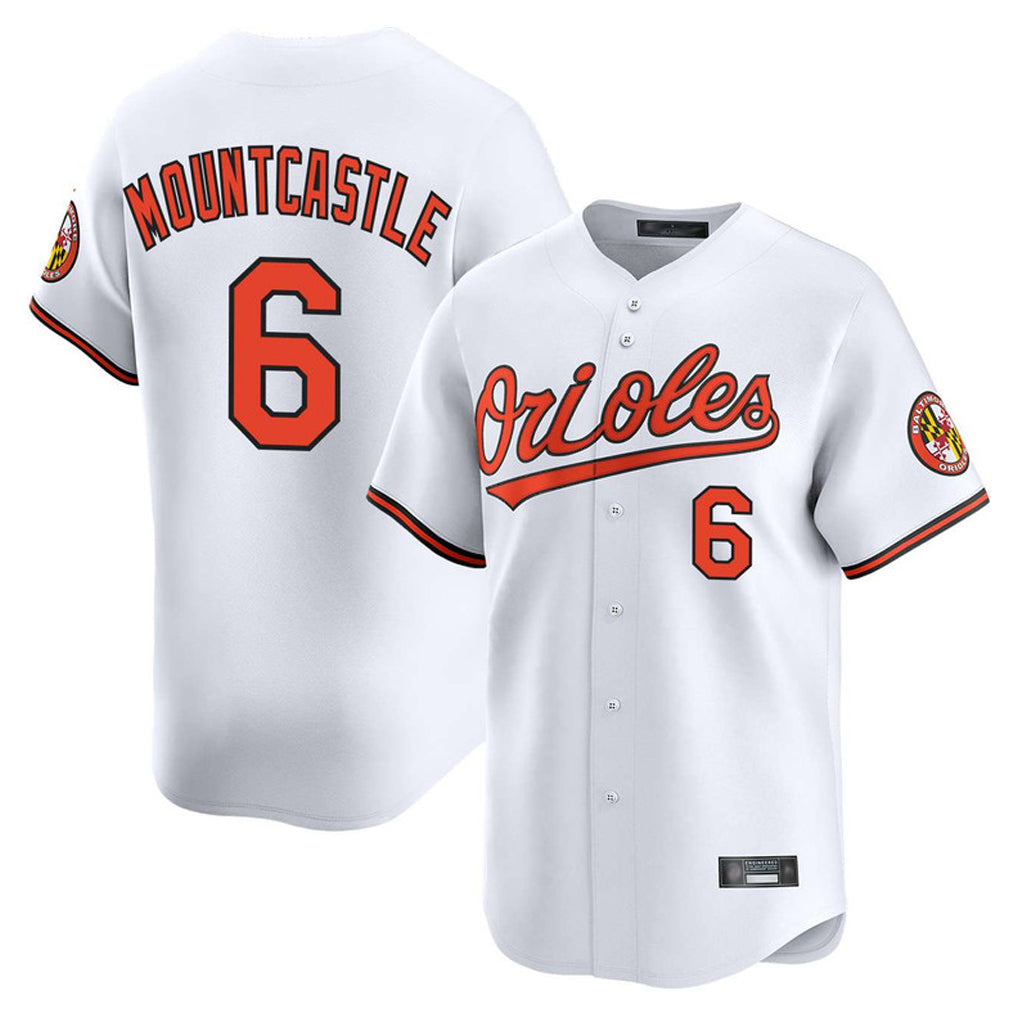 Silnrao B.Orioles #6 Ryan Mountcastle Player White Limited Home Game Stitched Jerseys