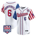 Silnrao B.Orioles #6 Ryan Mountcastle Player White USA 250 Independence Day Vapor Premier Limited Home Game Stitched Jerseys