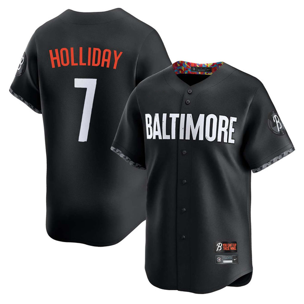 Silnrao B.Orioles #7 Jackson Holliday Player Black City Connect Limited Home Game Stitched Jerseys