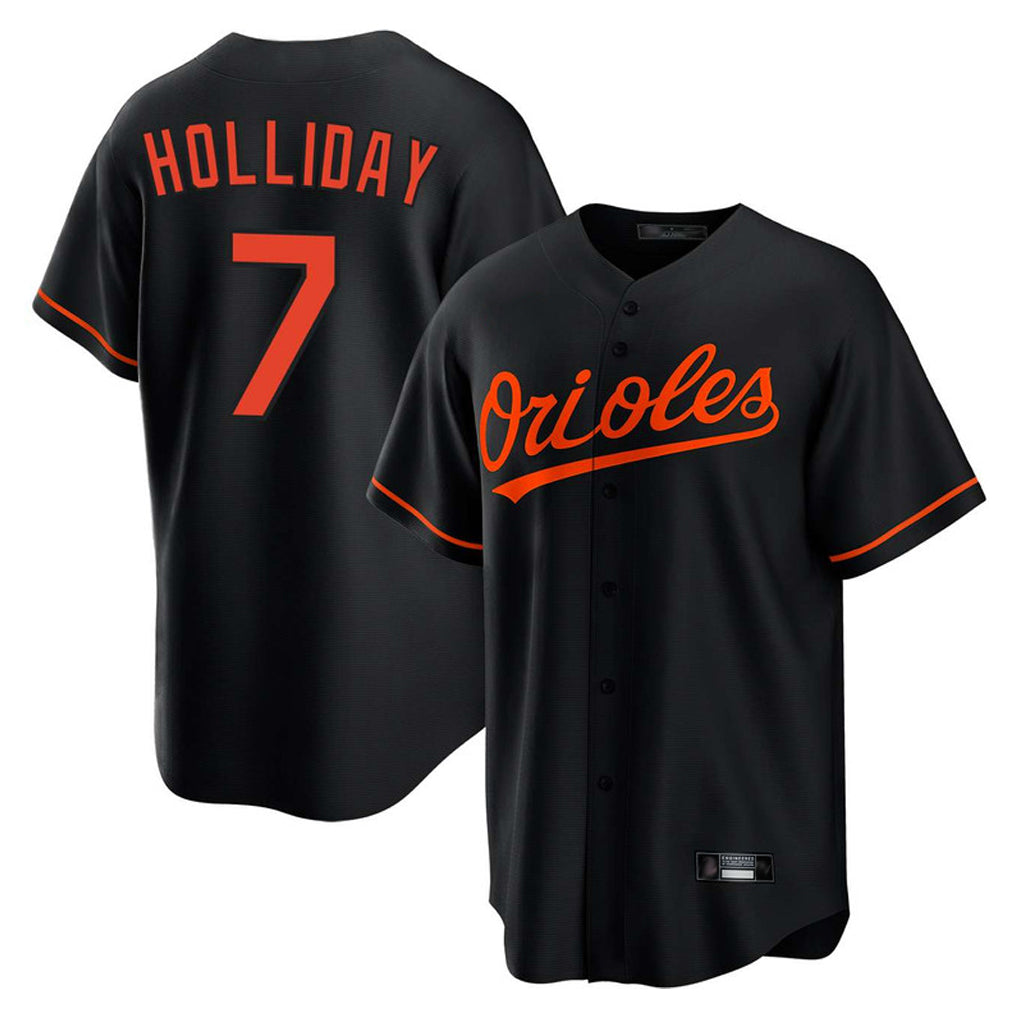 Silnrao B.Orioles #7 Jackson Holliday Player Black Home Game Stitched Jerseys