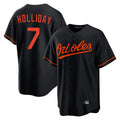 Silnrao B.Orioles #7 Jackson Holliday Player Black Home Game Stitched Jerseys