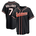 Silnrao B.Orioles #7 Jackson Holliday Player Black Out Home Game Stitched Jerseys