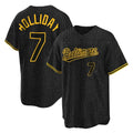 Silnrao B.Orioles #7 Jackson Holliday Player Black Snake Skin City Home Game Stitched Jerseys