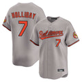 Silnrao B.Orioles #7 Jackson Holliday Player Gray Limited Home Game Stitched Jerseys
