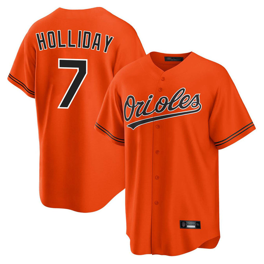 Silnrao B.Orioles #7 Jackson Holliday Player Orange Home Game Stitched Jerseys
