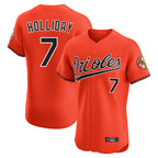 Silnrao B.Orioles #7 Jackson Holliday Player Orange Limited Elite Home Game Stitched Jerseys